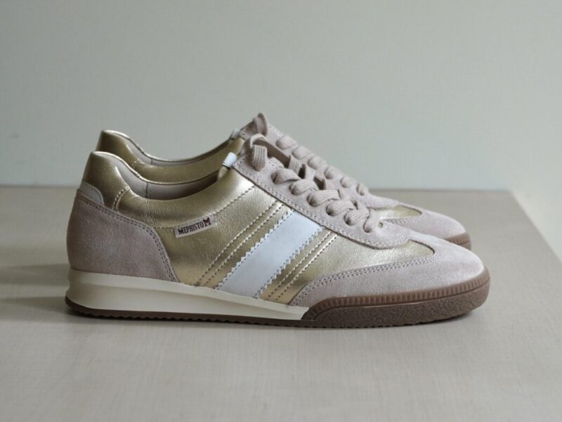 MEPHISTO WITNEY LIGHT SAND レザースニーカー